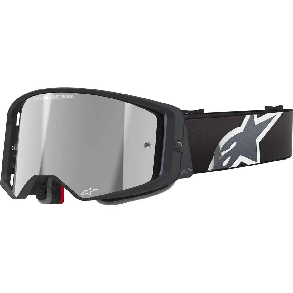 Alpinestars SUPERTECH CORP Helmmaske Schwarz Grau Spiegel Silber