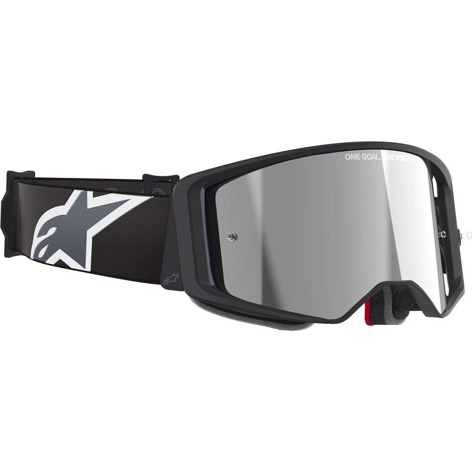 Alpinestars SUPERTECH CORP Helmmaske Schwarz Grau Spiegel Silber