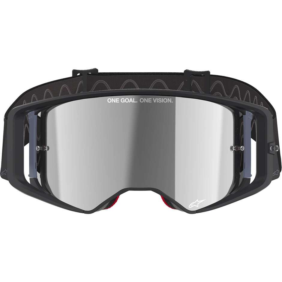 Alpinestars SUPERTECH CORP Helmmaske Schwarz Grau Spiegel Silber