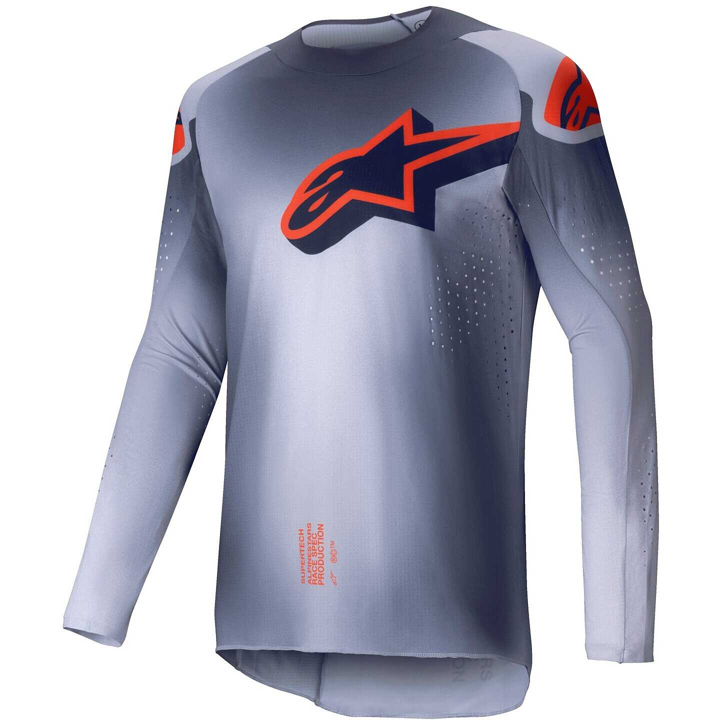 Alpinestars SUPERTECH LIPAN Cross Enduro Motorcycle Jersey Grey