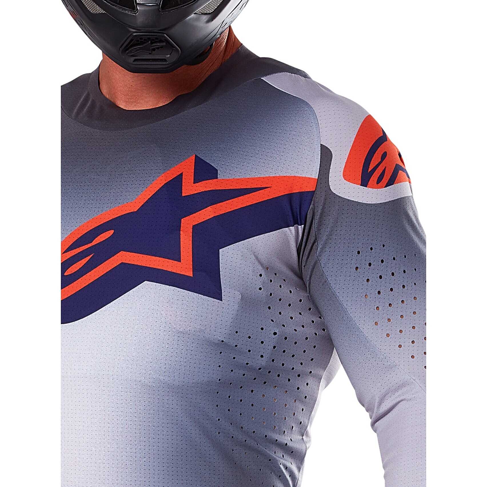 Alpinestars SUPERTECH LIPAN Cross Enduro Motorcycle Jersey Grey