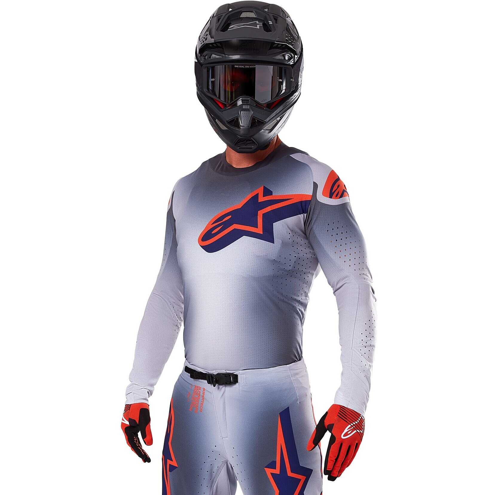 Alpinestars SUPERTECH LIPAN Cross Enduro Motorcycle Jersey Grey