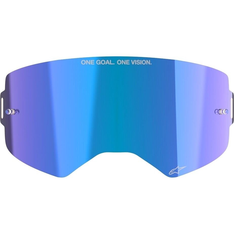 Alpinestars Supertech Motocross-Helm Ersatzglas Blau verspiegelt