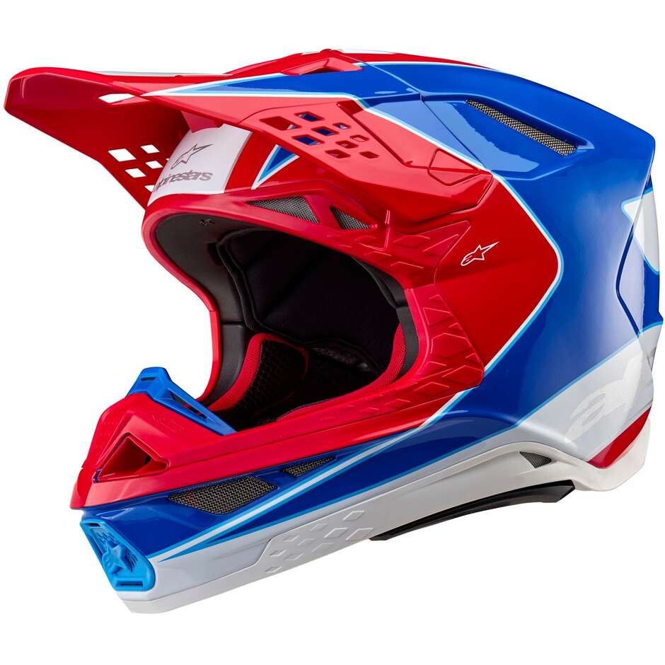 Alpinestars SUPERTECH S-M10 AEON 22.06 Glossy Blue Cross Enduro Motorcycle Helmet