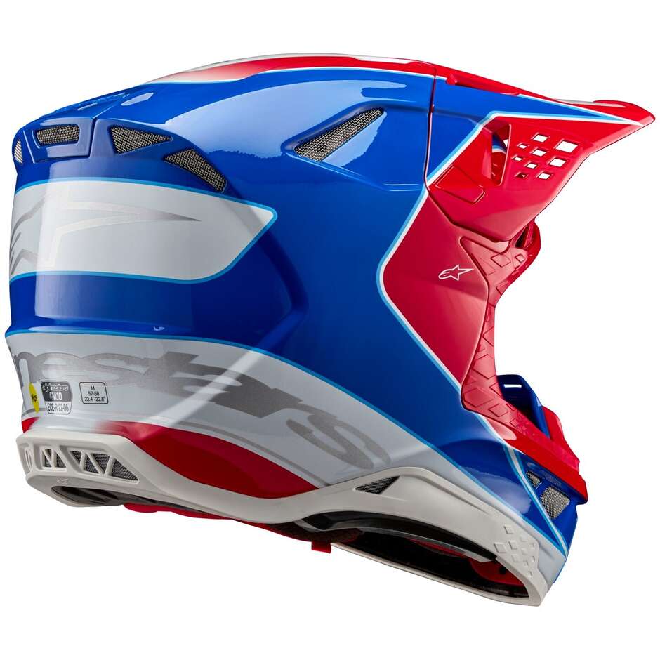 Alpinestars SUPERTECH S-M10 AEON 22.06 Glossy Blue Cross Enduro Motorcycle Helmet