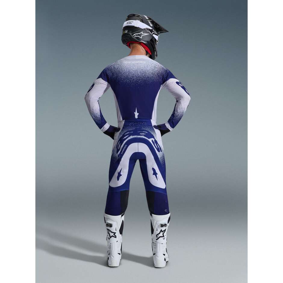 Alpinestars SUPERTECH SCENZ Cross Enduro Motorcycle Pants Light Grey Dark Blue
