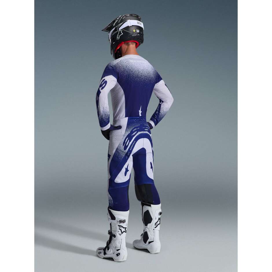 Alpinestars SUPERTECH SCENZ Cross Enduro Motorcycle Pants Light Grey Dark Blue