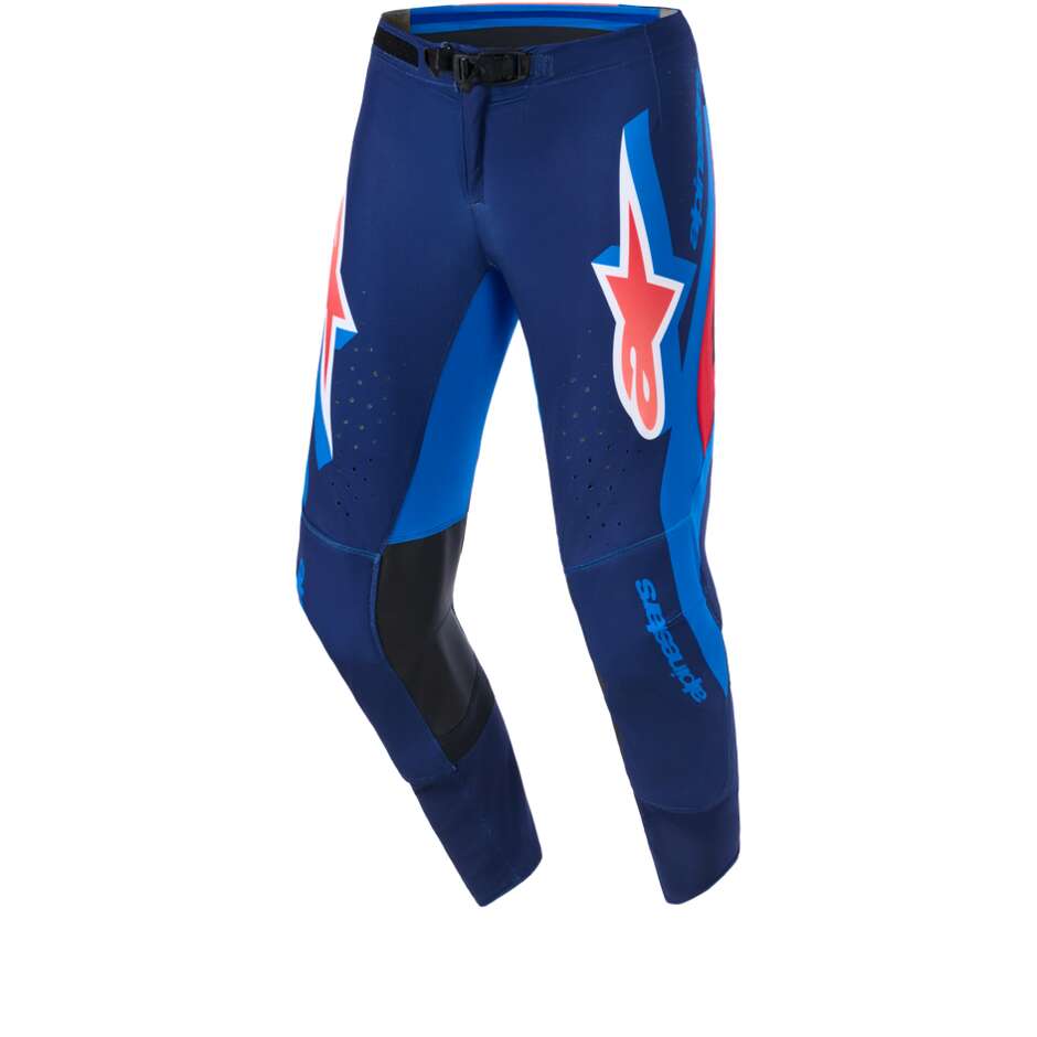 Alpinestars SUPERTECH VISTA Motocross Enduro Pants Dark Blue Warm Coral Cobalt