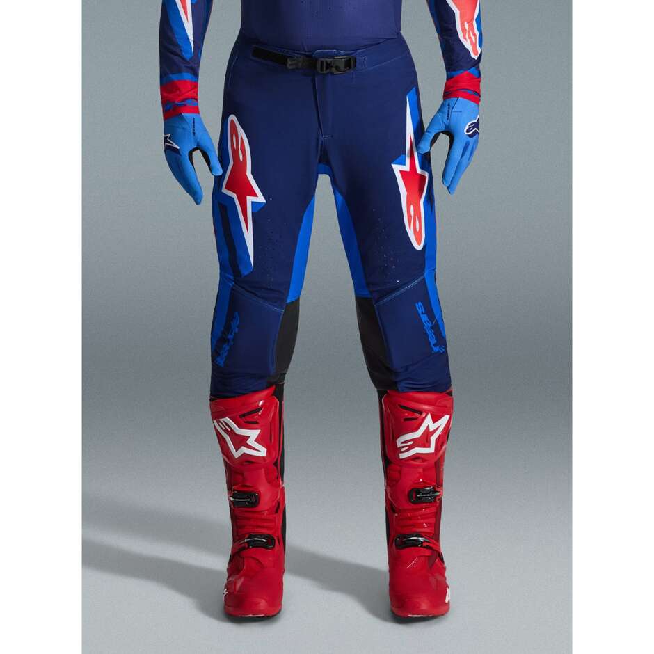 Alpinestars SUPERTECH VISTA Motocross Enduro Pants Dark Blue Warm Coral Cobalt