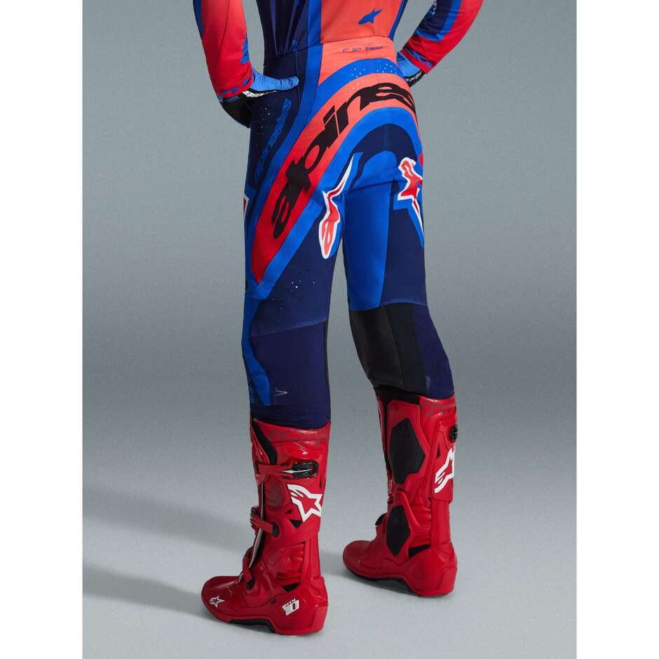 Alpinestars SUPERTECH VISTA Motocross Enduro Pants Dark Blue Warm Coral Cobalt