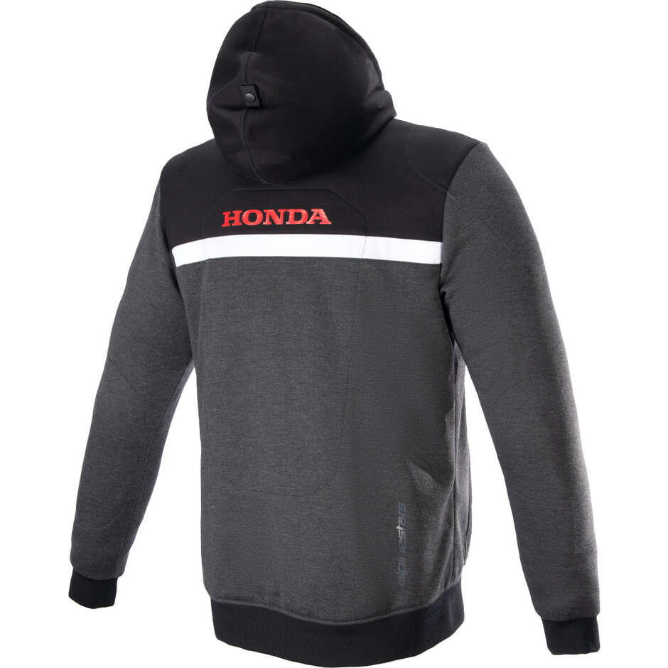 Alpinestars Sweat Casual HONDA CHROME STREET HOODIE Melange Noir Rouge