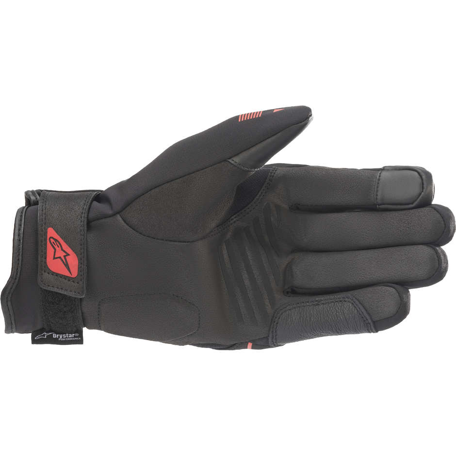 Alpinestars SYNCRO v2 Drystar Fabric Motorcycle Gloves Black Red Fluo