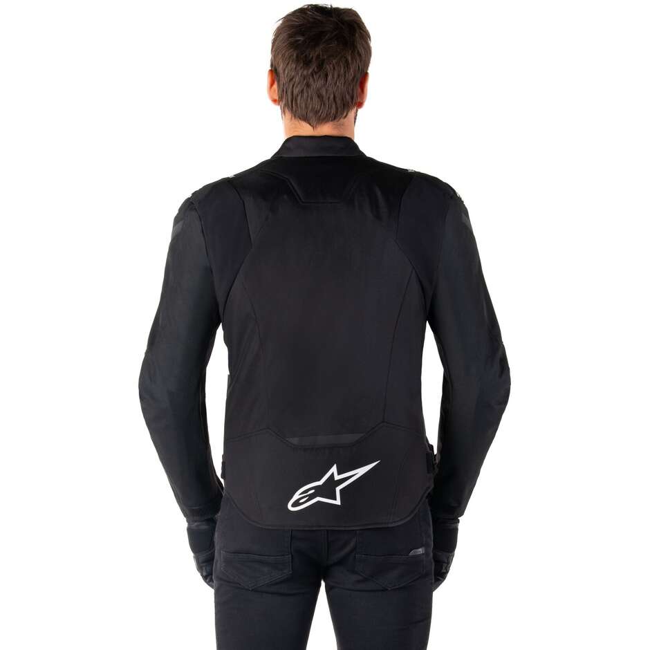 Veste moto en tissu Alpinestars T-JAWS V4 WP noir blanc