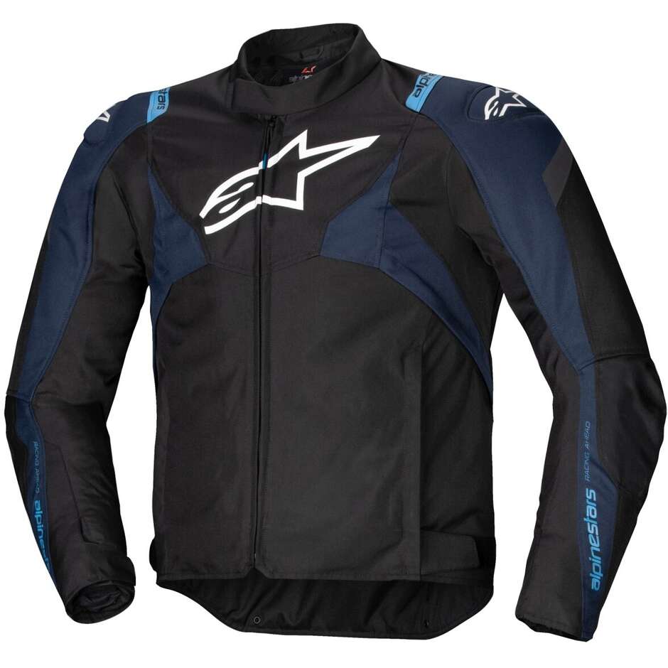 Alpinestars T-JAWS V4 WP Fabric Motorcycle Jacket Dark Black Blue Blithe Blue