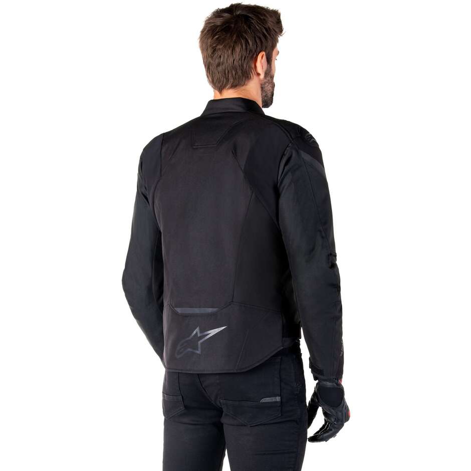 Alpinestars T-JAWS V4 WP Stoff Motorradjacke Schwarz Schwarz