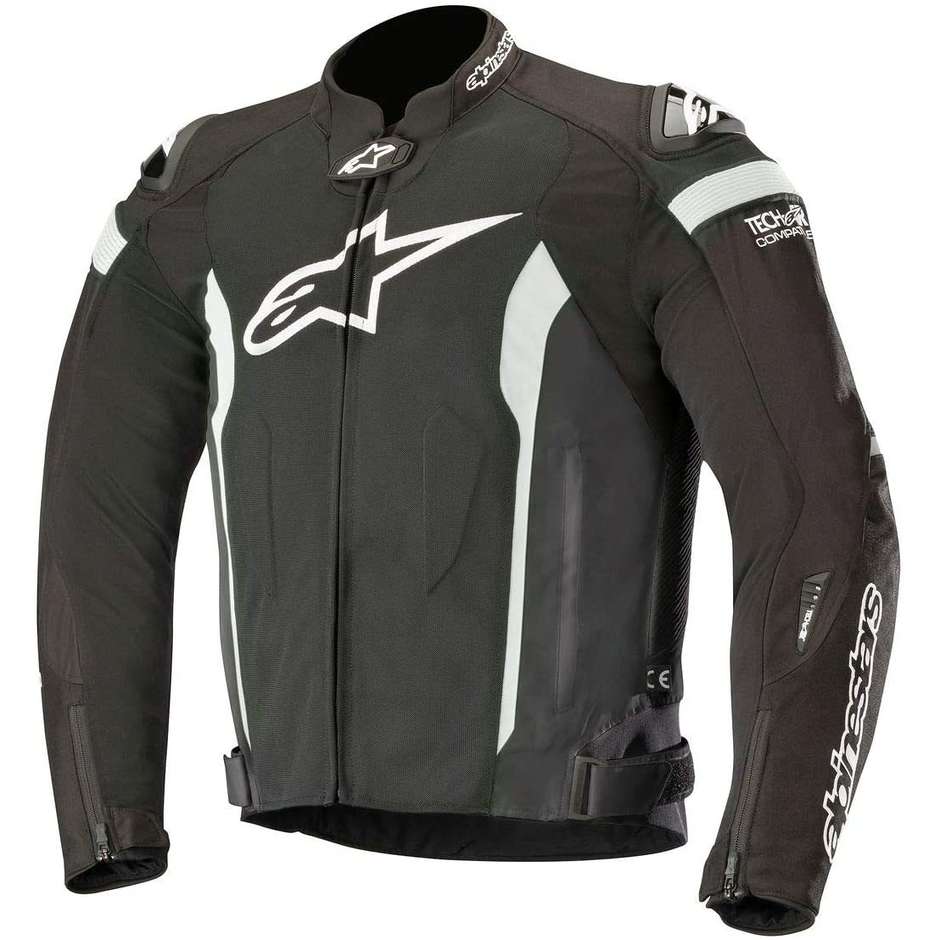 Alpinestars T-MISSILE AIR Tech-Air Compatible Black White Fabric Motorcycle Jacket