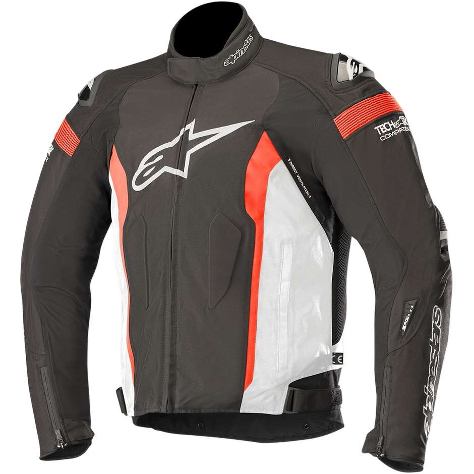 Alpinestars T-MISSILE DryStar Tech-Air Compatible Motorcycle Jacket Black White Red Fluo
