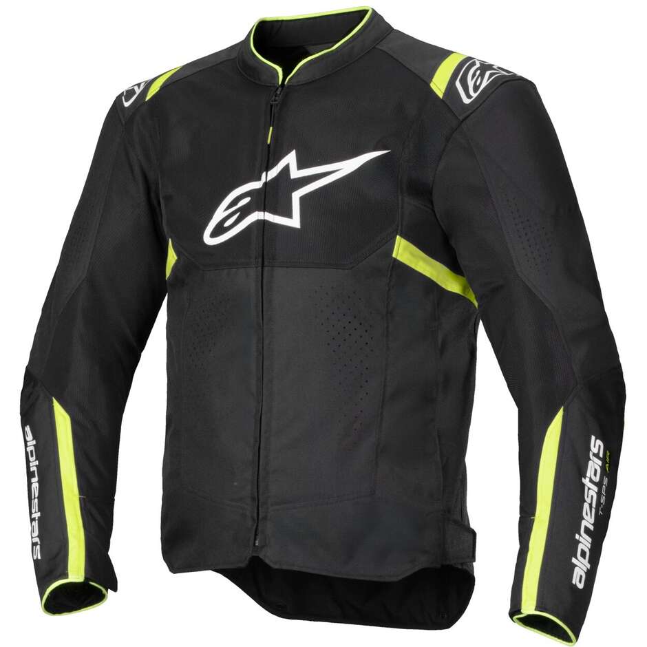 Alpinestars T-SPS AIR V2 Sommer Motorradjacke Schwarz Fluoreszierend Gelb