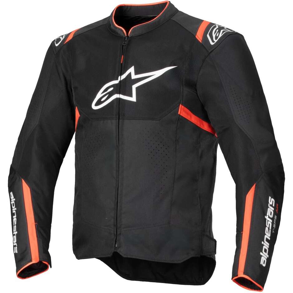 Alpinestars T-SPS AIR V2 Sommer Motorradjacke Schwarz Fluoreszierend Rot