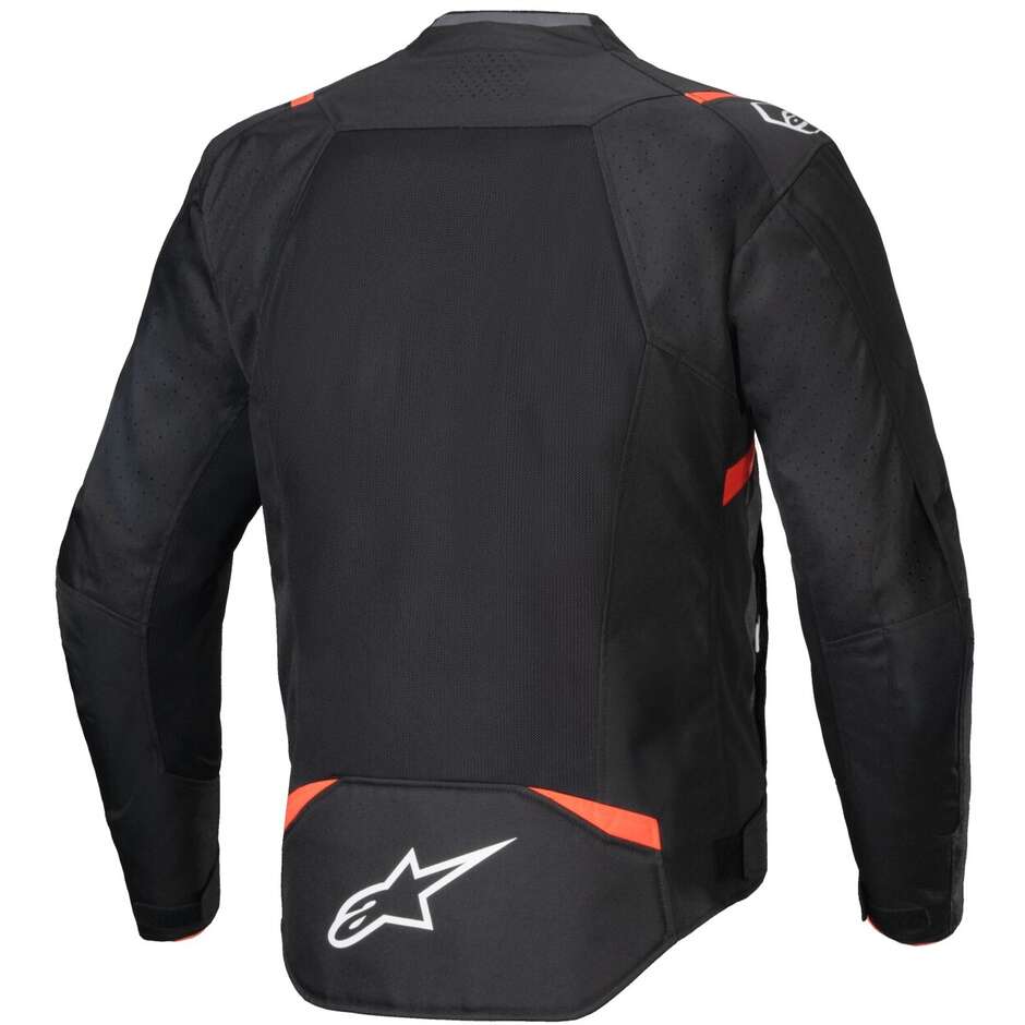 Alpinestars T-SPS AIR V2 Sommer Motorradjacke Schwarz Fluoreszierend Rot