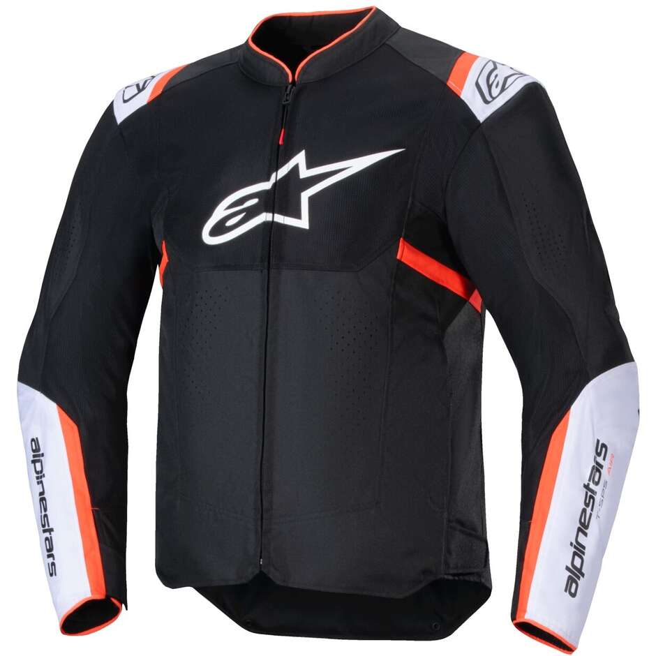 Alpinestars T-SPS AIR V2 Summer Motorcycle Jacket Black White Red Fluorescent