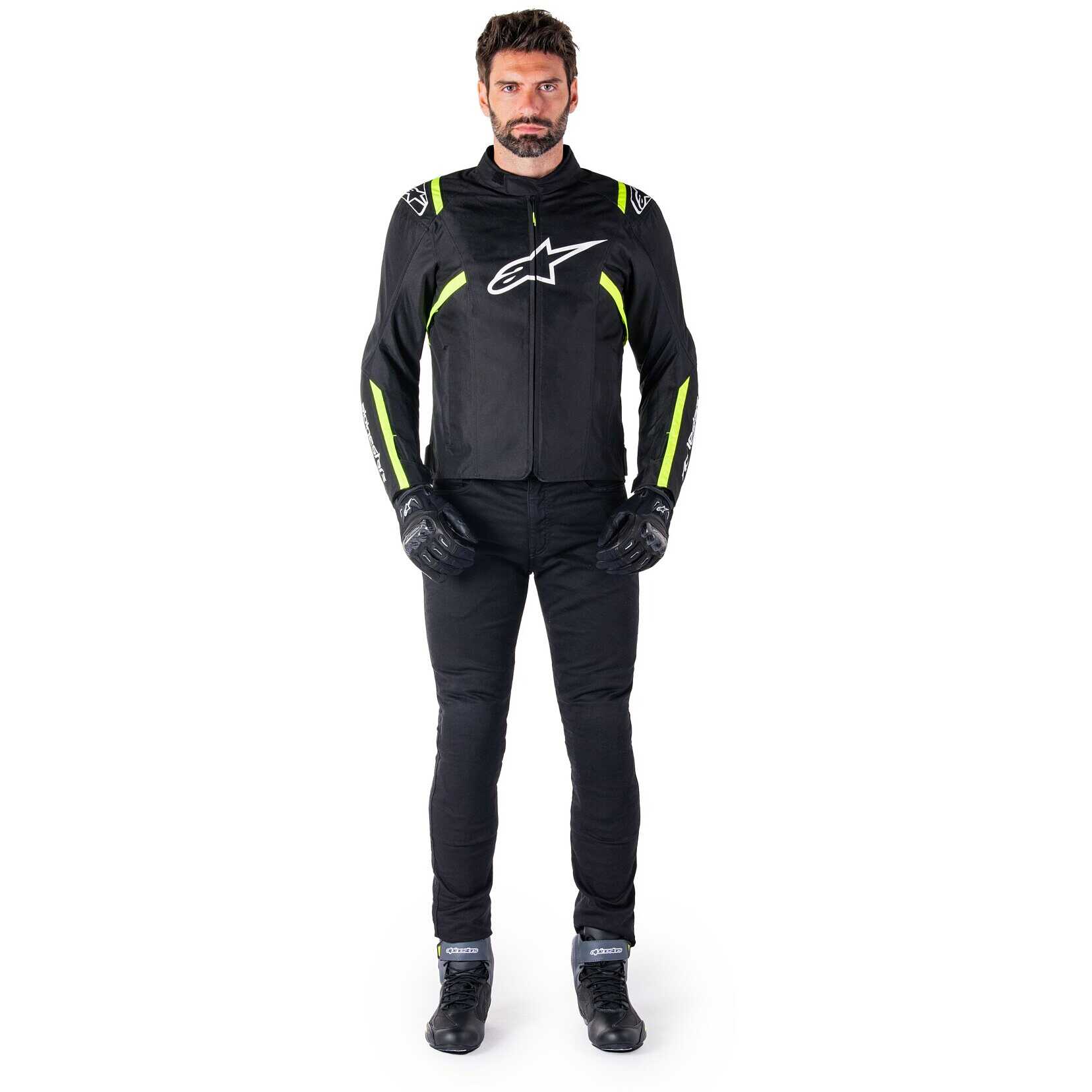 Alpinestars T-SPS V2 WP Fabric Motorcycle Jacket Black White