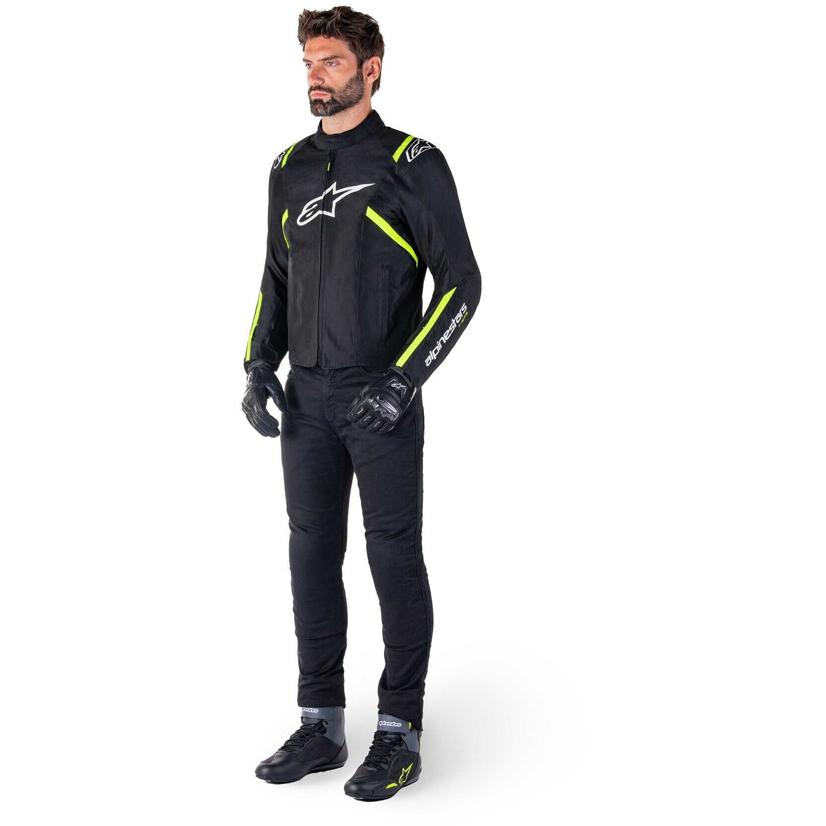 Alpinestars T-SPS V2 WP Fabric Motorcycle Jacket Black White