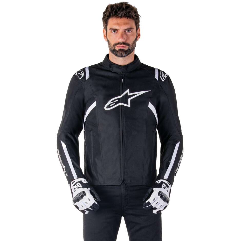 Alpinestars T-SPS V2 WP Fabric Motorcycle Jacket Black White