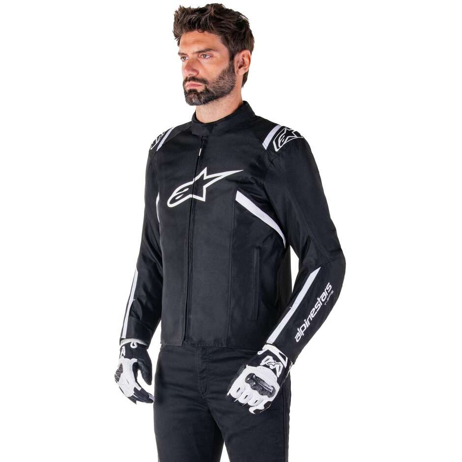 Alpinestars T-SPS V2 WP Fabric Motorcycle Jacket Black White