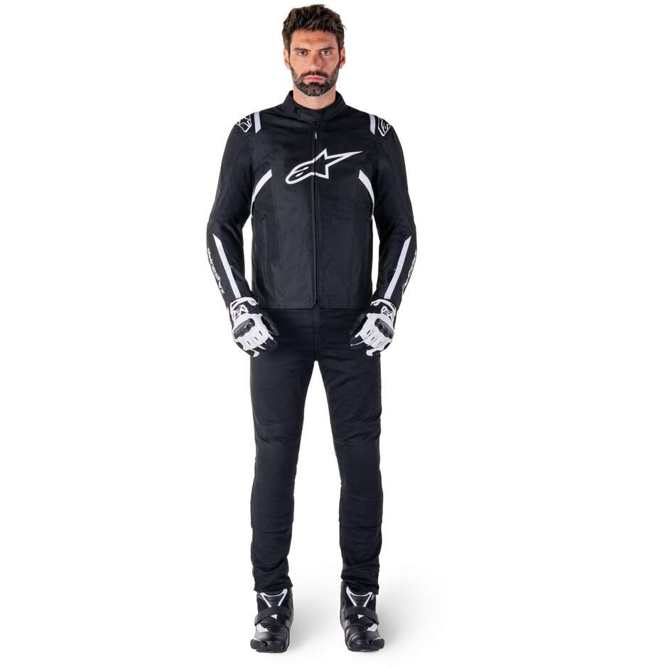 Alpinestars T-SPS V2 WP Fabric Motorcycle Jacket Black White