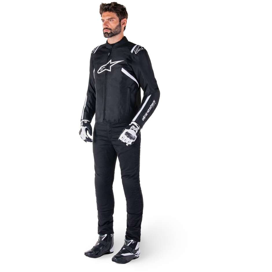 Alpinestars T-SPS V2 WP Fabric Motorcycle Jacket Black White