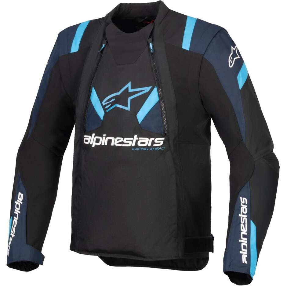 Alpinestars T-STUNT AIR Sommer Motorradjacke Schwarz Dunkelblau Blau