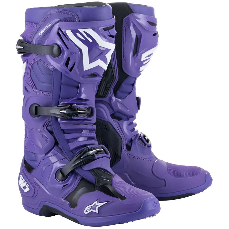 Alpinestars TECH 10 Cross Enduro Motorcycle Boots Ultraviolet Black
