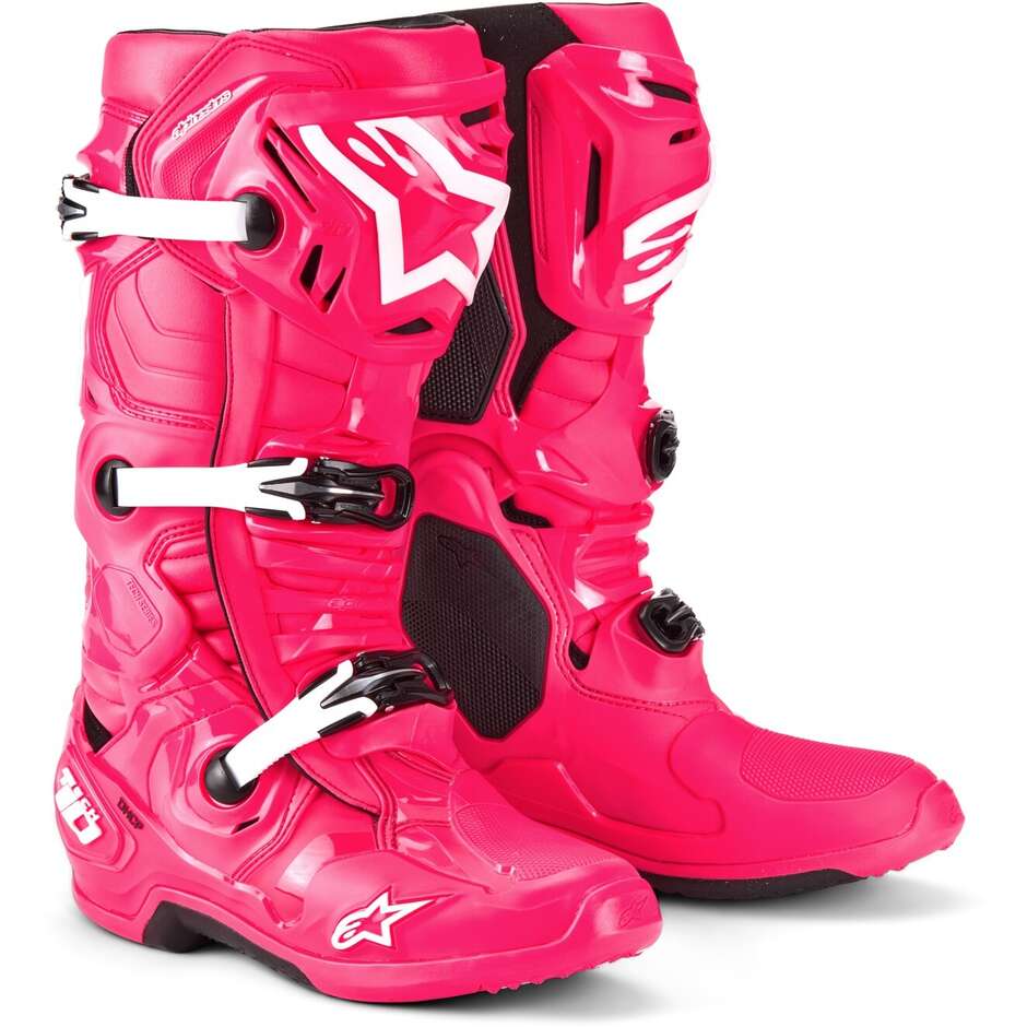 Alpinestars TECH 10 Diva Pink White Cross Enduro Motorcycle Boots