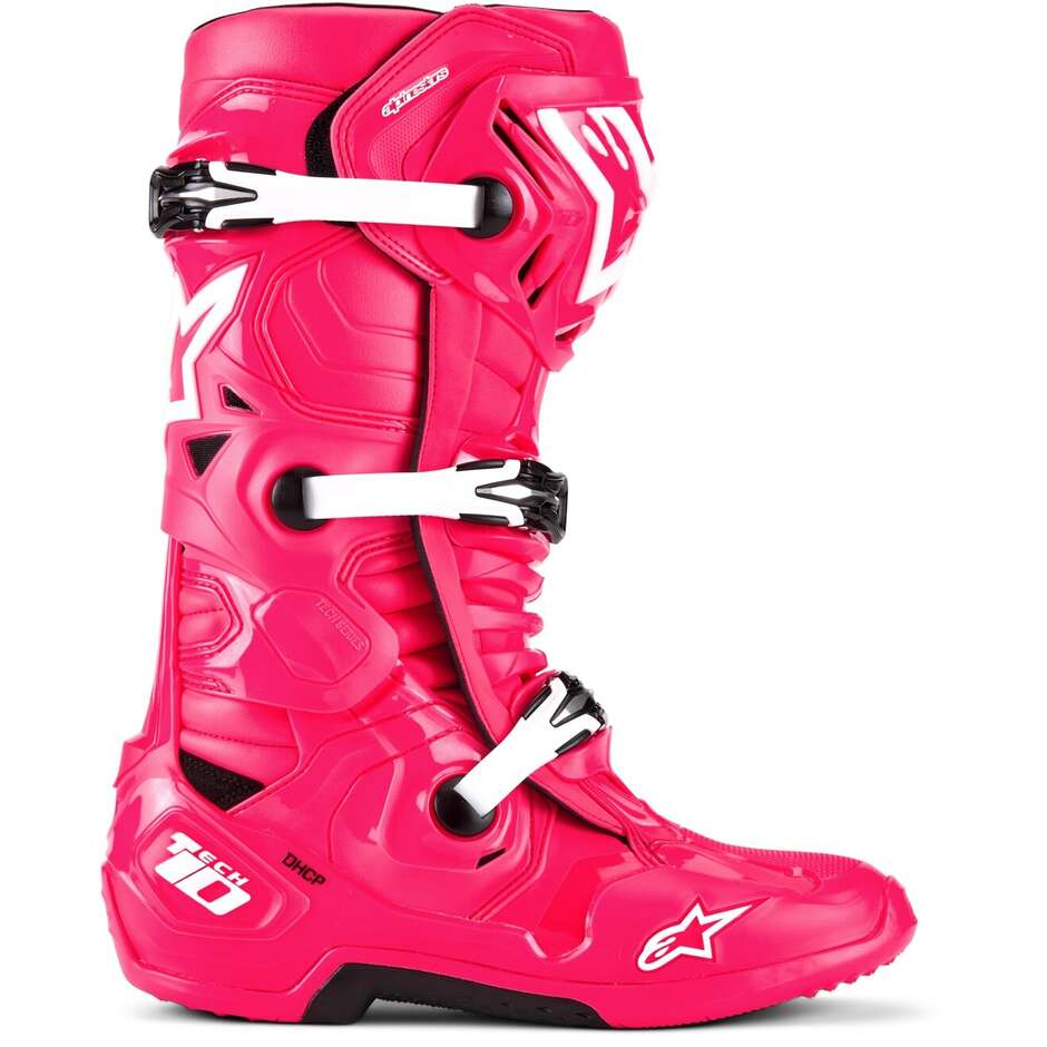 Alpinestars TECH 10 Diva Pink White Cross Enduro Motorcycle Boots