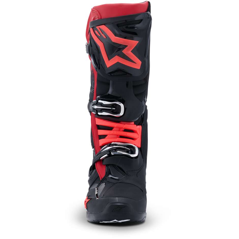 Alpinestars TECH 10 Motocross Enduro Stiefel Schwarz Rot