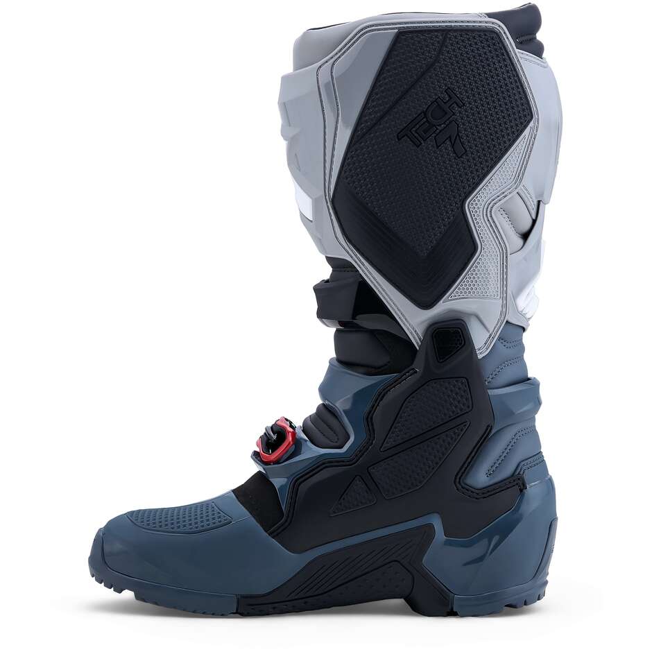 Alpinestars TECH 7 ENDURO DRYSTAR Enduro Motorcycle Boots Dark Grey Medium Grey Bright Red