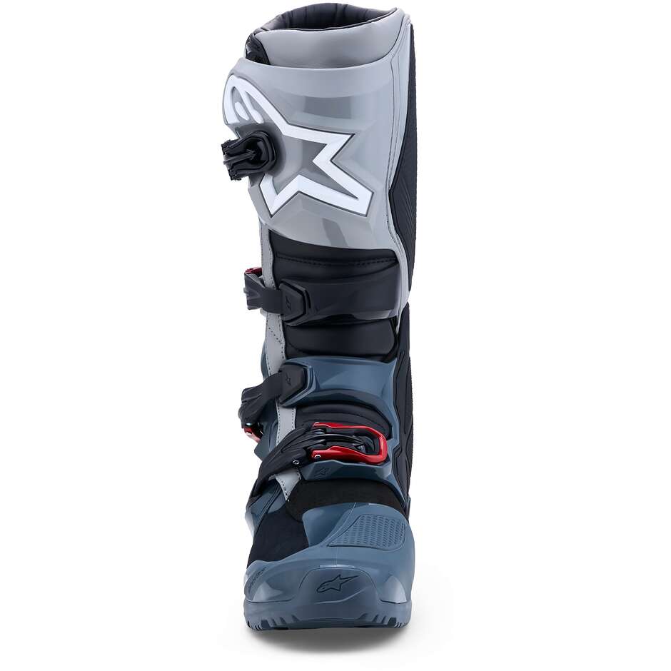 Alpinestars TECH 7 ENDURO DRYSTAR Enduro Motorcycle Boots Dark Grey Medium Grey Bright Red