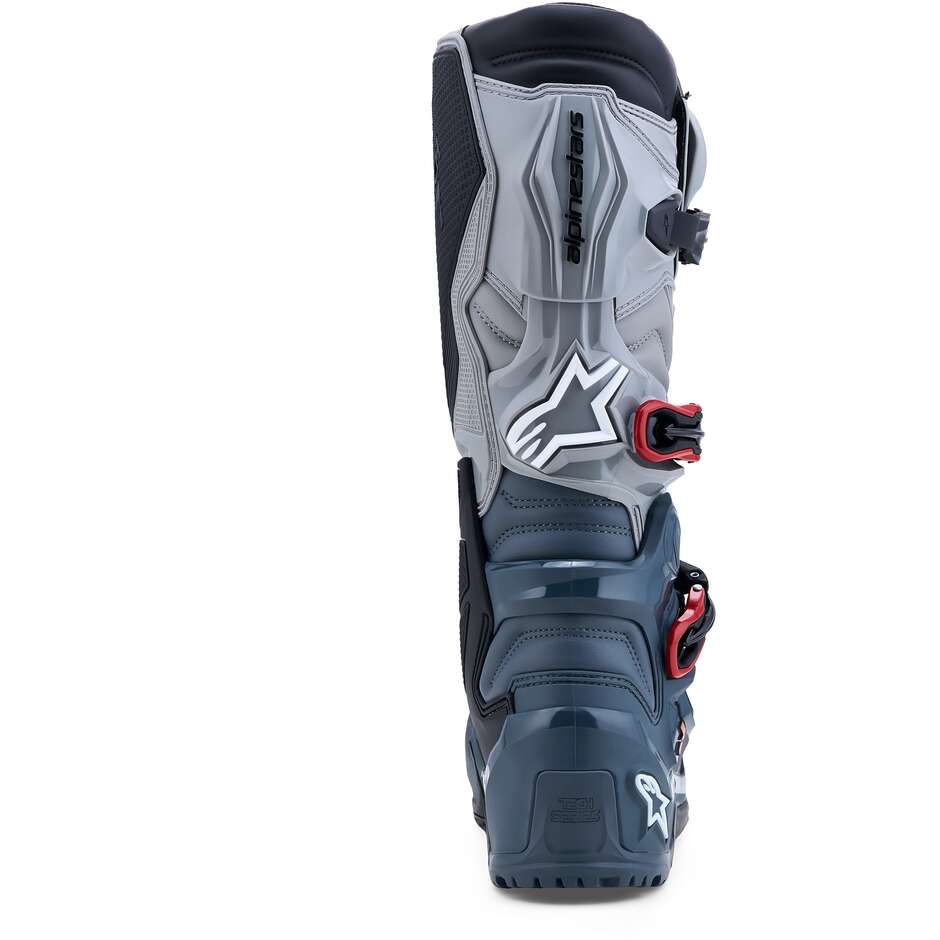 Alpinestars TECH 7 ENDURO DRYSTAR Enduro Motorcycle Boots Dark Grey Medium Grey Bright Red