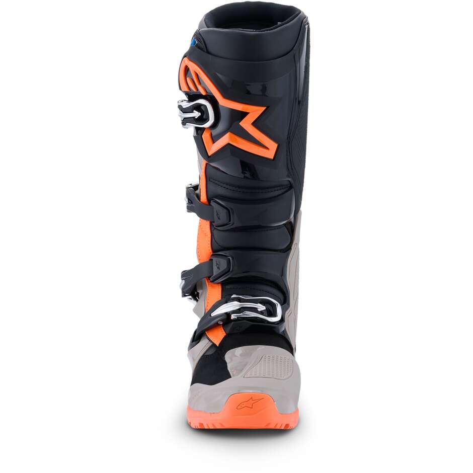Alpinestars TECH 7 ENDURO Motocross Enduro Boots Black Warm Grey Fluorescent Orange