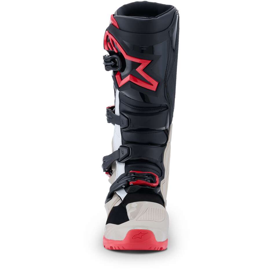 Alpinestars TECH 7 ENDURO Motocross Enduro Stiefel Schwarz Hellgrau Leuchtend Rot