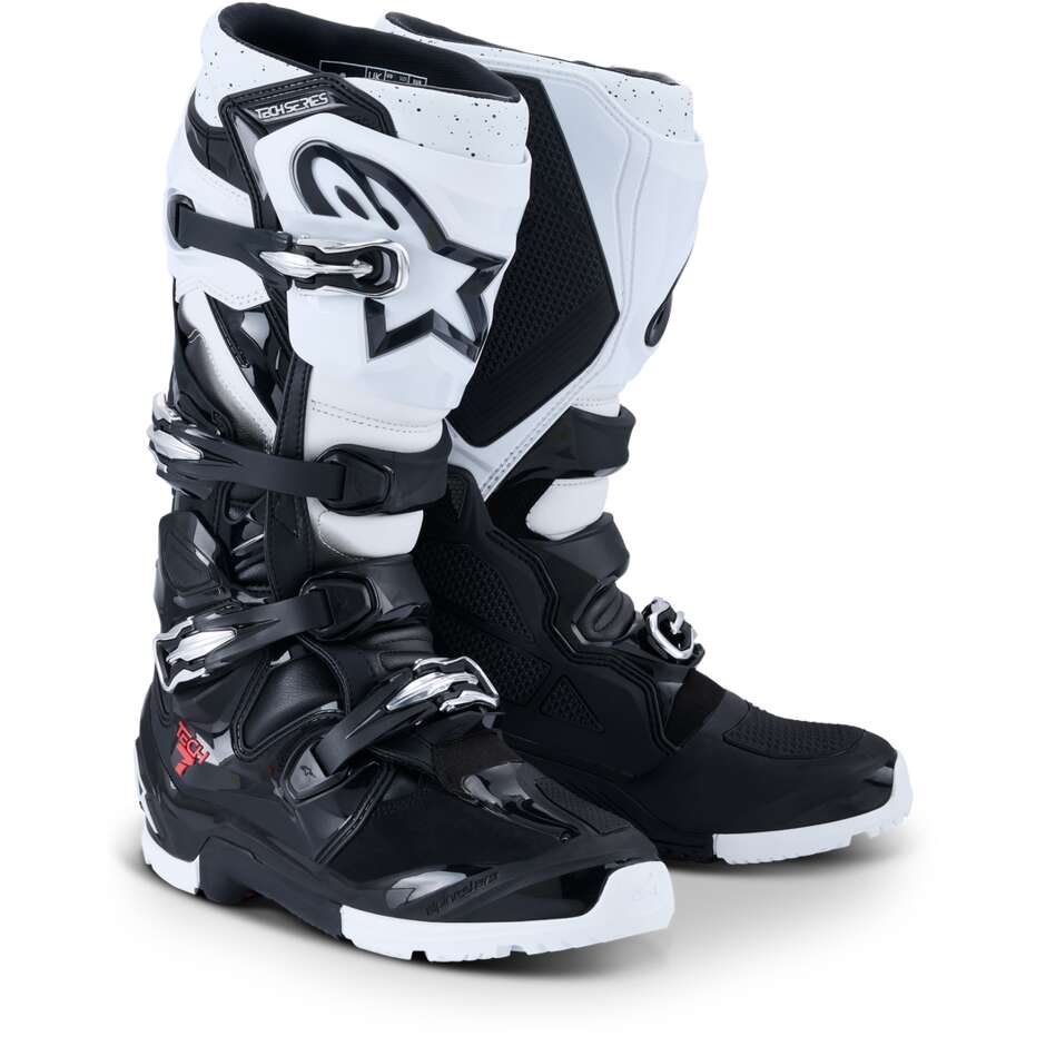 Alpinestars TECH 7 ENDURO Motocross Enduro Stiefel Schwarz Weiß