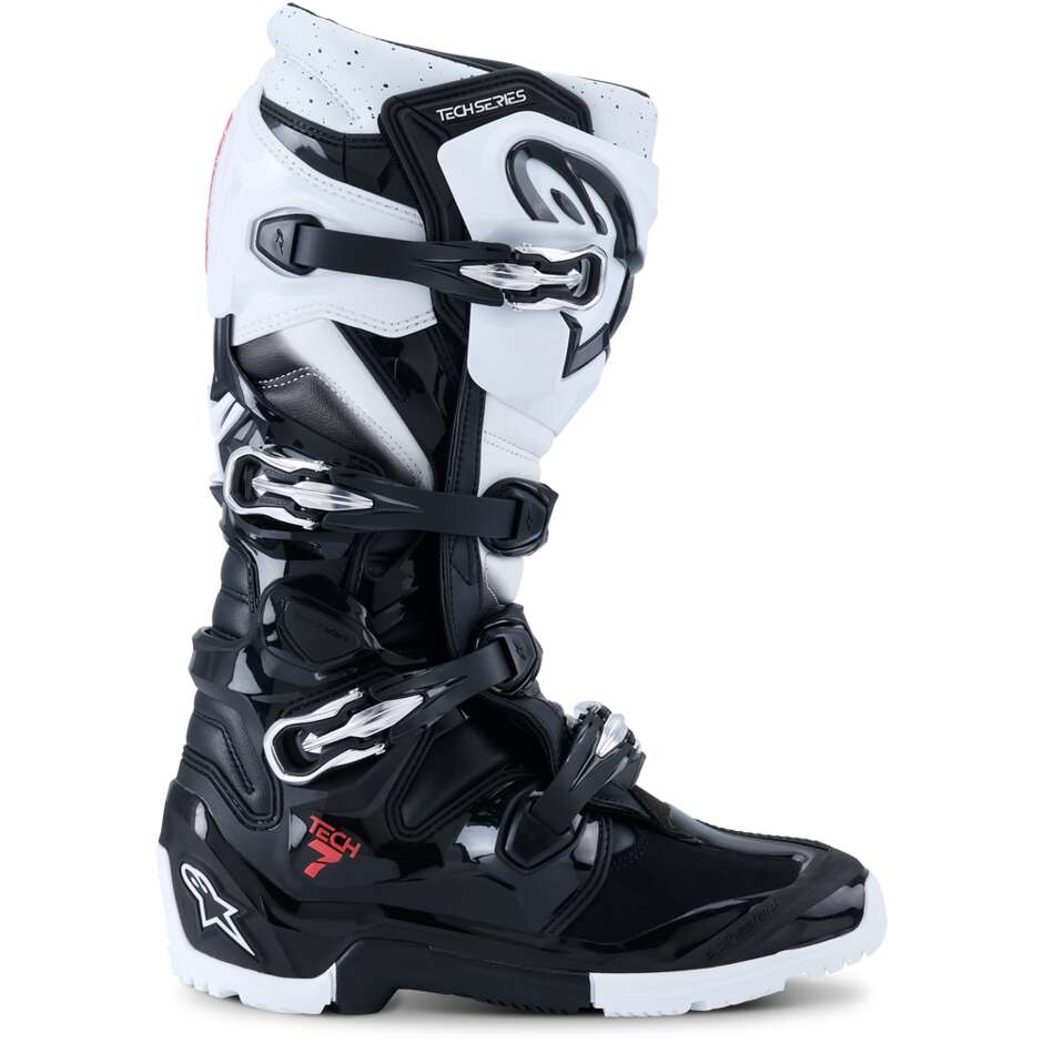 Alpinestars TECH 7 ENDURO Motocross Enduro Stiefel Schwarz Weiß