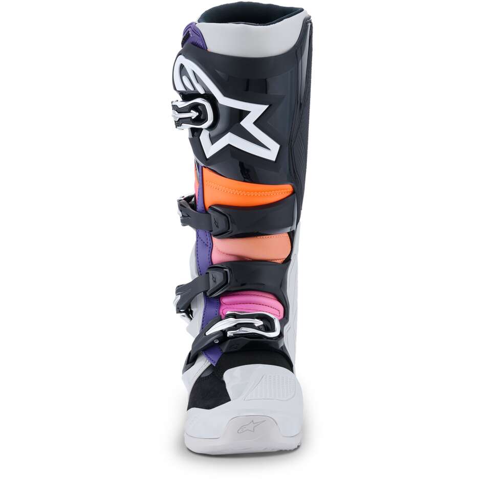 Alpinestars TECH 7 Motocross Enduro Boots Black Light Grey Fluorescent Orange Magenta