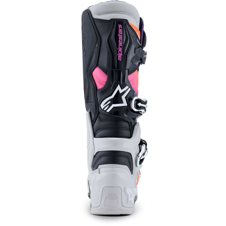 Alpinestars TECH 7 Motocross Enduro Boots Black Light Grey Fluorescent Orange Magenta