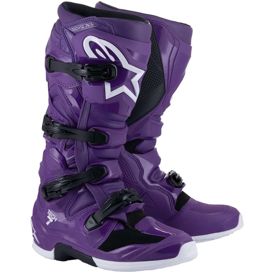 Alpinestars TECH 7 Purple Cross Enduro Motorcycle Boots