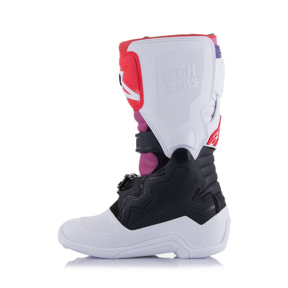 Alpinestars TECH 7 S Rainbow Cross Enduro Motorcycle Boots Black White