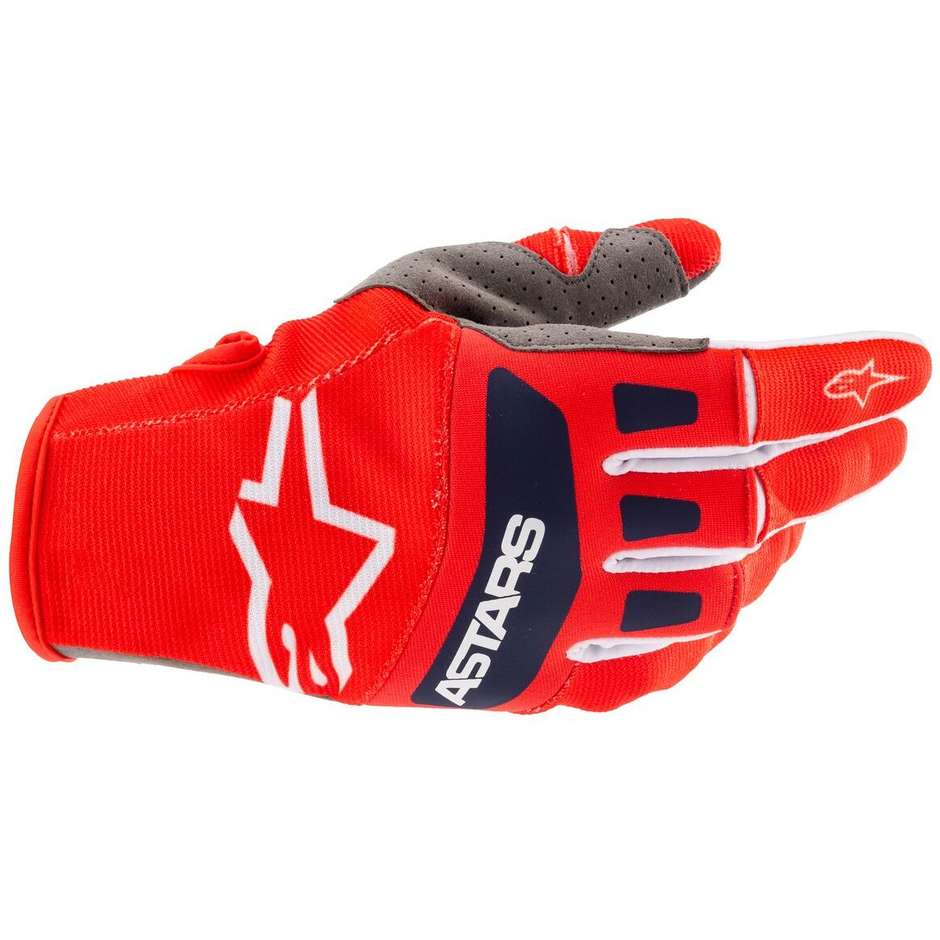 Alpinestars TECHSTAR Cross Enduro Motorcycle Gloves Red White Blue