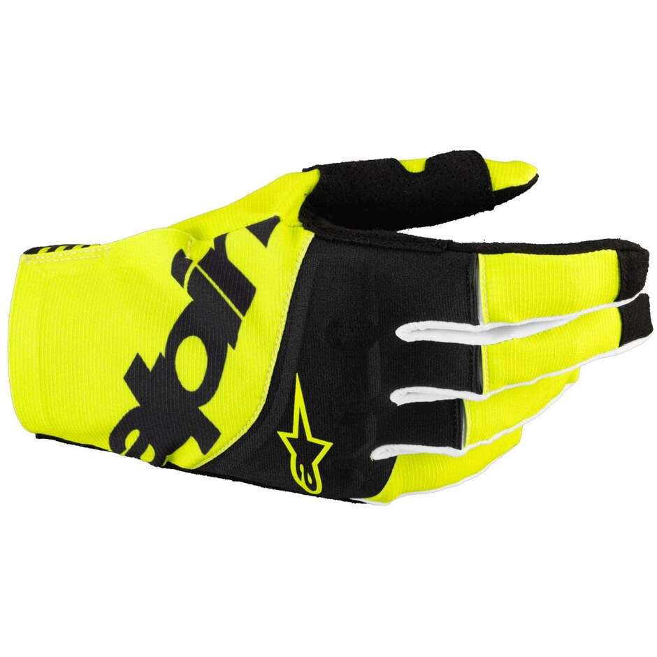Alpinestars TECHSTAR Cross Enduro Motorradhandschuhe Schwarz Gelb Fluo