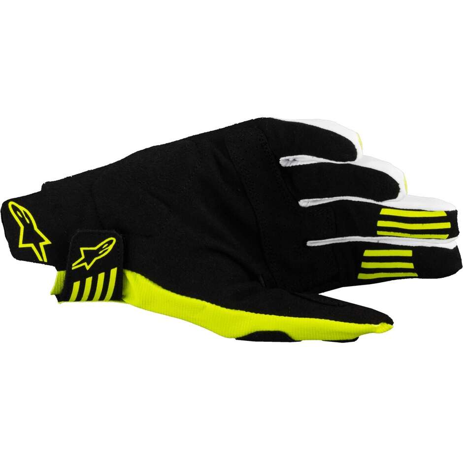 Alpinestars TECHSTAR Cross Enduro Motorradhandschuhe Schwarz Gelb Fluo